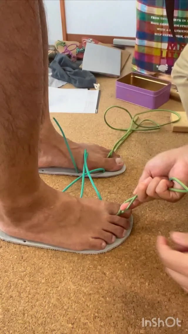 archサンダル作成の様子👣⸒⸒